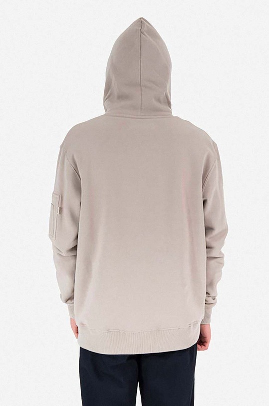 Îmbrăcăminte Alpha Industries hanorac de bumbac Organics EMB Hoody 118350.627 gri