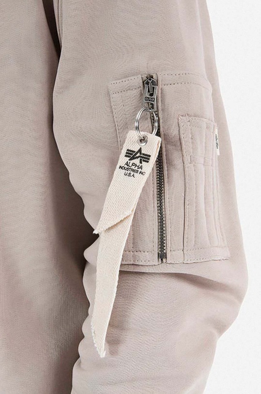 Alpha Industries hanorac de bumbac Organics EMB Hoody 118350.627 gri