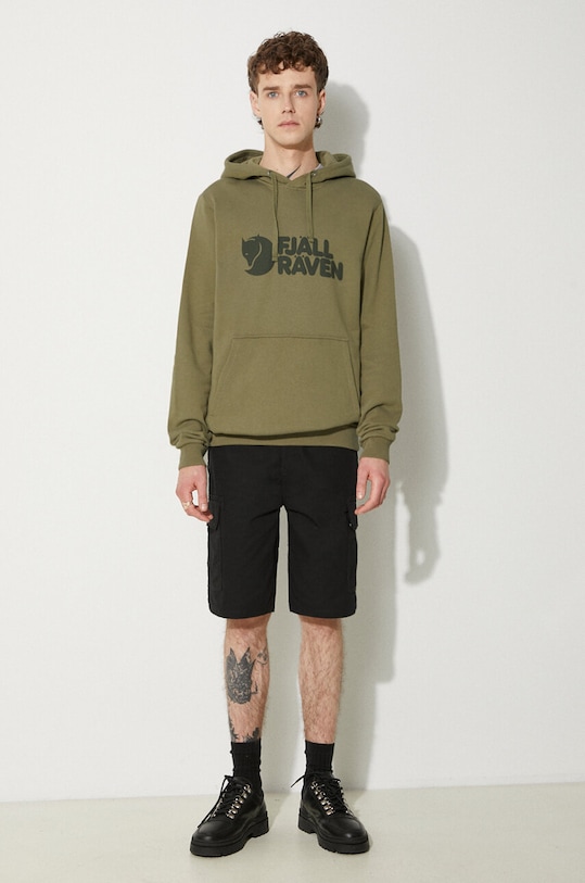 Хлопковая кофта Fjallraven F84144.622 зелёный AA00