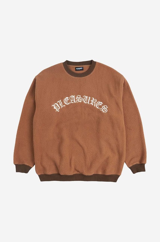 PLEASURES sweatshirt Mars Sherpa Crewneck P23SP019 brown AA00