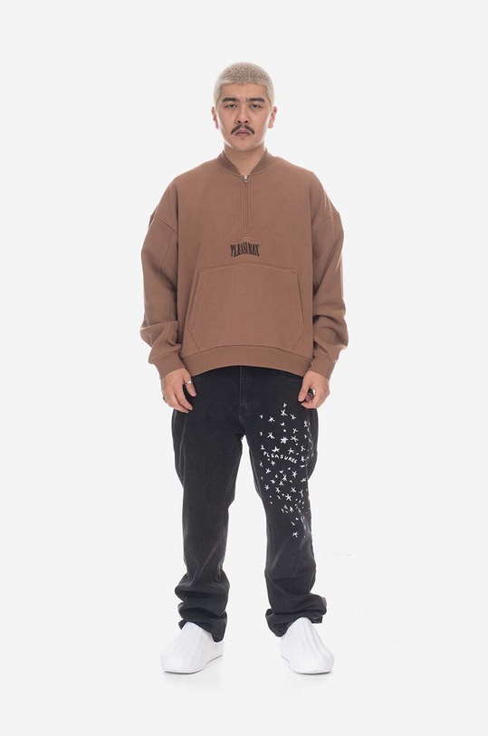 PLEASURES sweatshirt Karat Quarter Zip Fle P23SP020