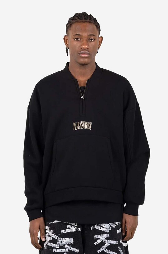 PLEASURES bluza Karat Quarter Zip Fle
