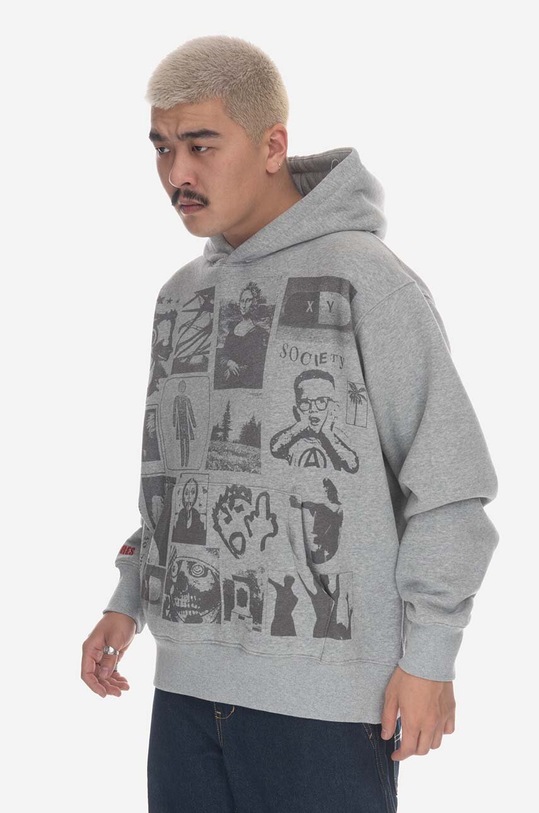 PLEASURES sweatshirt Choices Hoodie P23SP021 gray