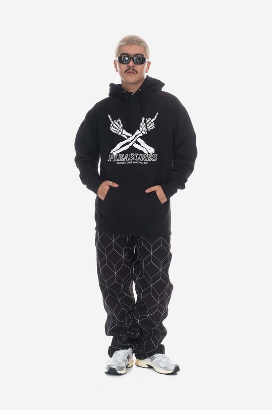 Odzież PLEASURES bluza Dont Care Hoodie P23SP052 czarny