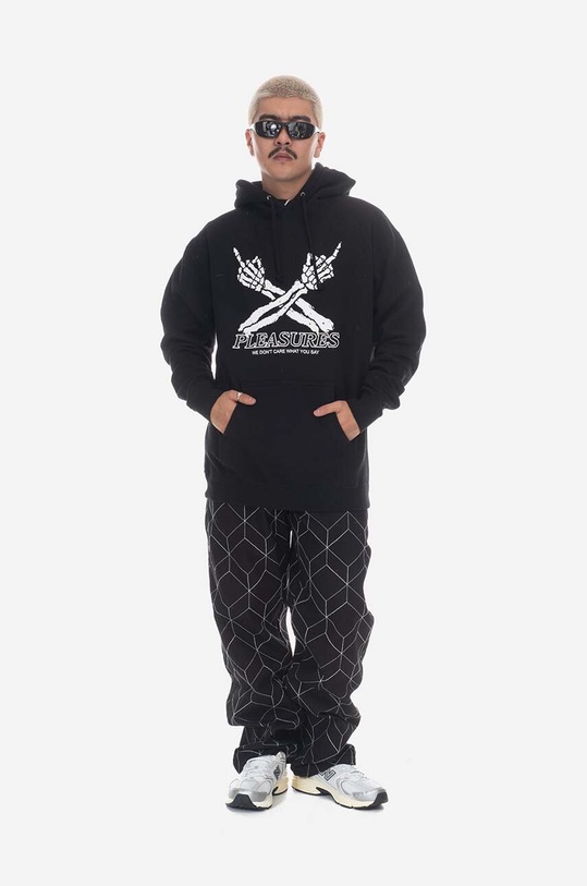 Clothing PLEASURES sweatshirt Dont Care Hoodie P23SP052 black