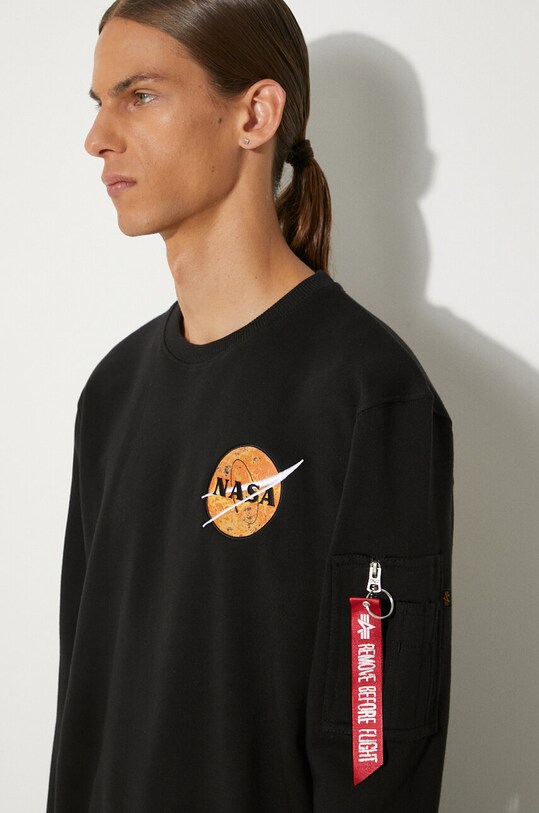 Alpha Industries sweatshirt NASA Davinci Sweater black 136303.03