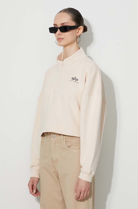 Alpha Industries sweatshirt Half Zip Sweater COS SL Wmn beige 108031.578