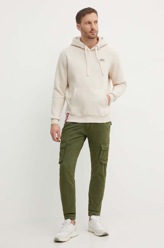 Alpha Industries bluză Basic Hoody Small Logo 196318.578 bej SS24
