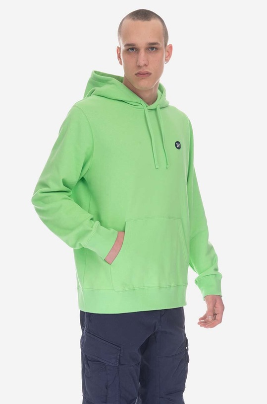 Bavlněná mikina Wood Wood Ian Hoodie GOTS 10245604-2424 PALE GREEN s kapucí zelená 10245604.2424