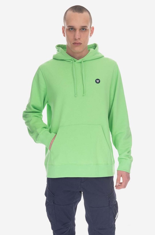 Bavlněná mikina Wood Wood Ian Hoodie GOTS 10245604-2424 PALE GREEN zelená 10245604.2424