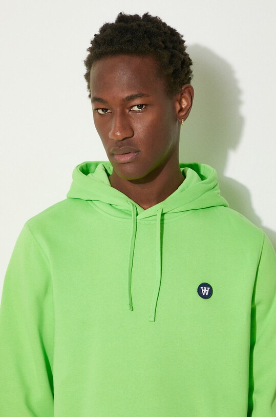 Wood Wood felpa in cotone verde 10245604.2424