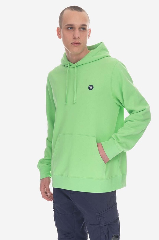 Bavlněná mikina Wood Wood Ian Hoodie GOTS 10245604-2424 PALE GREEN 10245604.2424