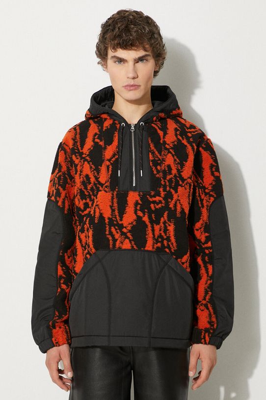 Dukserica Wood Wood Palmer Swirl Print Fleece Hoodie