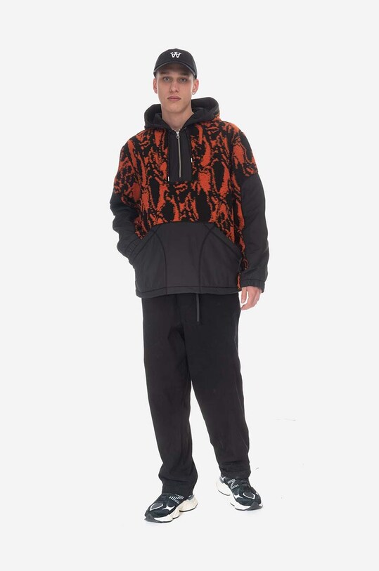 Mikina Wood Wood Palmer Swirl Print Fleece Hoodie 12245600-2075 RUST oranžová 12245600.2075