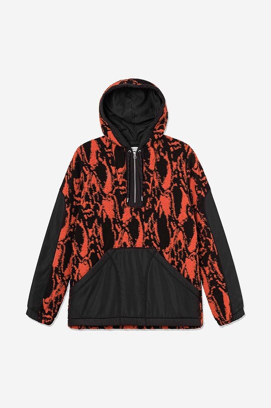 Mikina Wood Wood Palmer Swirl Print Fleece Hoodie 12245600-2075 RUST 12245600.2075