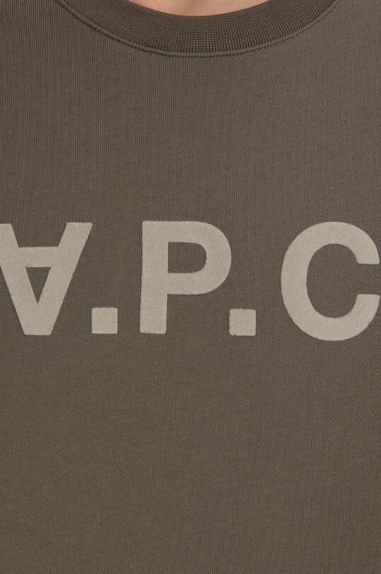 Bavlnená mikina A.P.C. Sweat Vpc Bicolore COFAX.H27803 zelená AA00