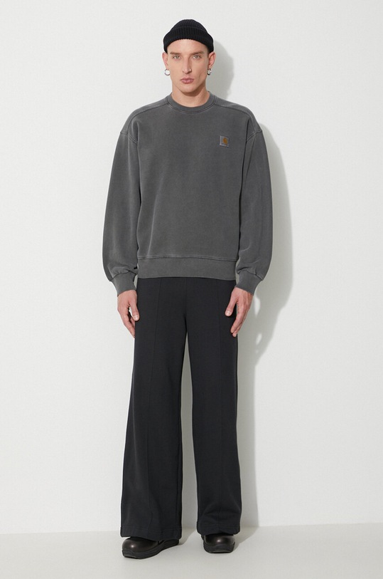 Carhartt WIP cotton sweatshirt Nelson Sweat I029957 gray SS23