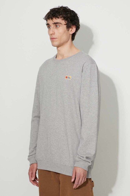 Хлопковая кофта Fjallraven Vardag серый F87070.020.999