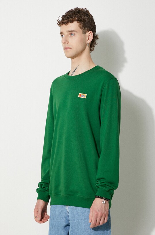 Odzież Fjallraven bluza bawełniana Vardag F87070.678 zielony