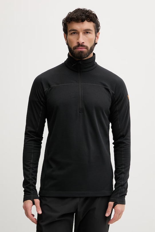 Fjallraven bluza Abisko Lite Fleece Half Zip F87113.550 czarny SS26