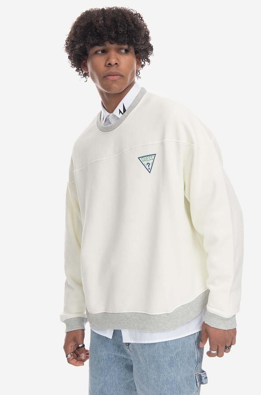 Mikina Guess Vintage Logo Crewneck M3GQ01KBMY0 G046 bez kapucne béžová M3GQ01.KBMY0