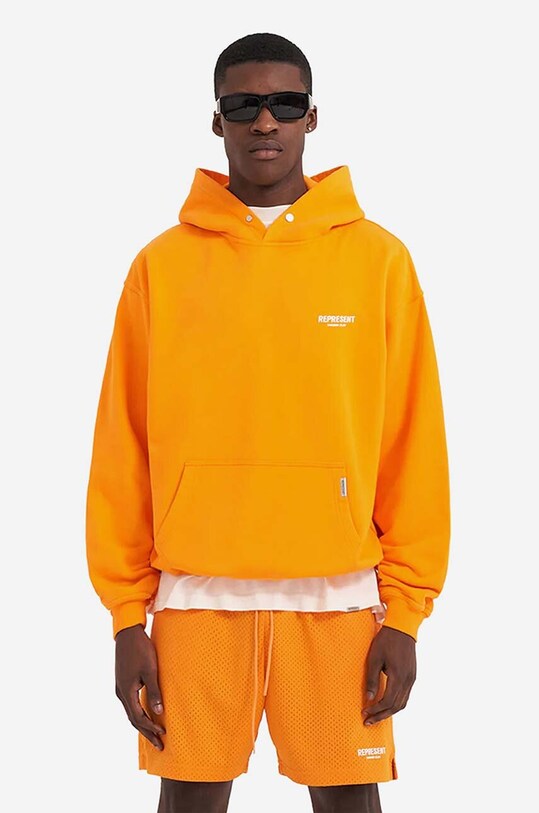 Represent cotton sweatshirt Represent Owners Club Hoodie M04153-237 M04153.237 orange AA00