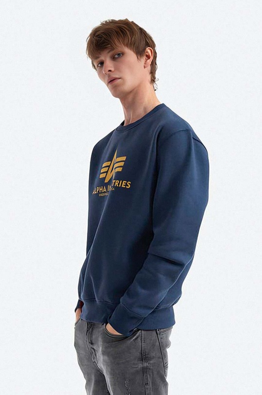 Alpha Industries bluza Basic Sweater 178302.463 niebieski