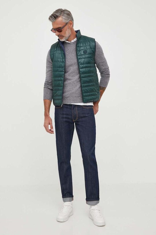 United Colors of Benetton sweter wełniany 1002U1G34.507. szary AA00