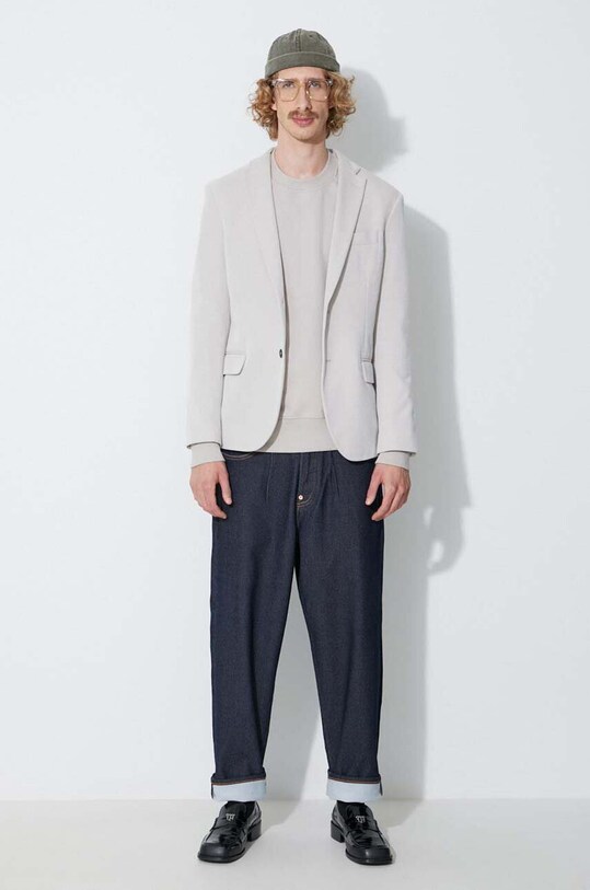 Bavlněná mikina Filling Pieces Lux 80513731932 šedá AA00