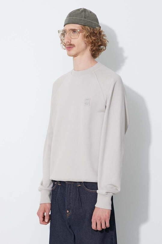 Bavlněná mikina Filling Pieces Lux šedá 80513731932
