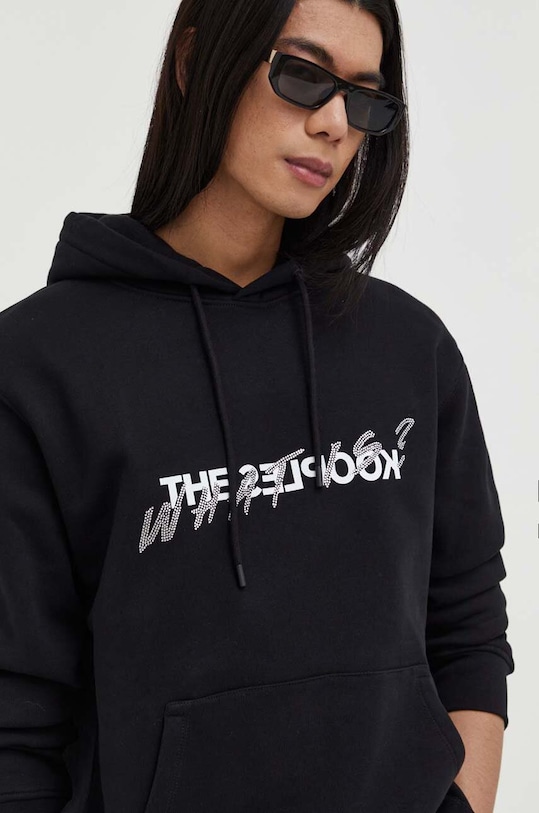 Бавовняна кофта The Kooples з капюшоном чорний HSWE26013K