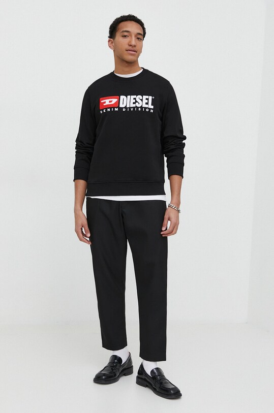 Бавовняна кофта Diesel A03758.0GEAD чорний AA00