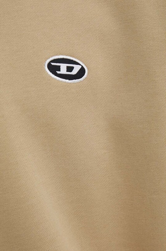 Бавовняна кофта Diesel S-ROB-HOOD-DOVAL-PJ A03786.0BKAF бежевий