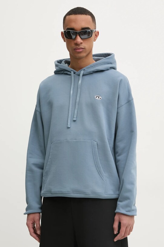 Diesel hanorac de bumbac S-ROB-HOOD-DOVAL-PJ albastru A03786.0BKAF