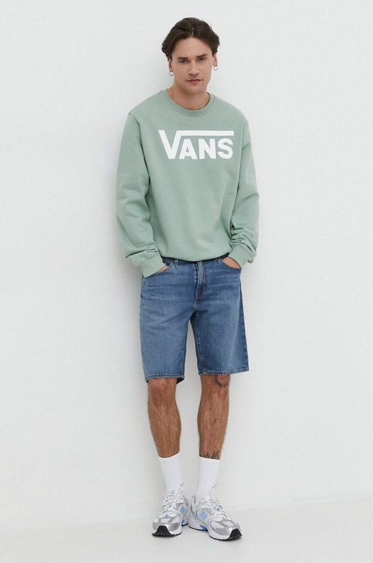 Vans hanorac de bumbac VN0A456ACJL1 verde AA00