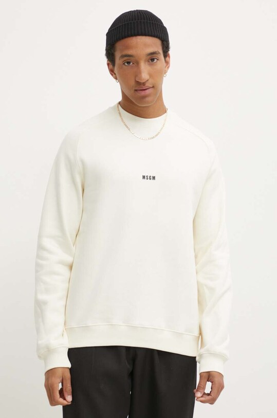 Хлопковая кофта MSGM хлопок бежевый 2000MM503.200001