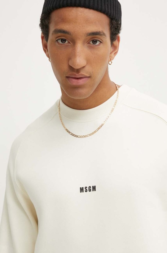 MSGM bluza bawełniana beżowy 2000MM503.200001