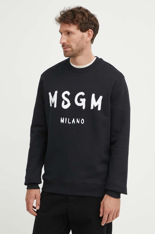MSGM bluza bawełniana bawełna czarny 2000MM513.200001