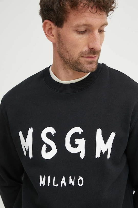 MSGM bluza bawełniana czarny 2000MM513.200001