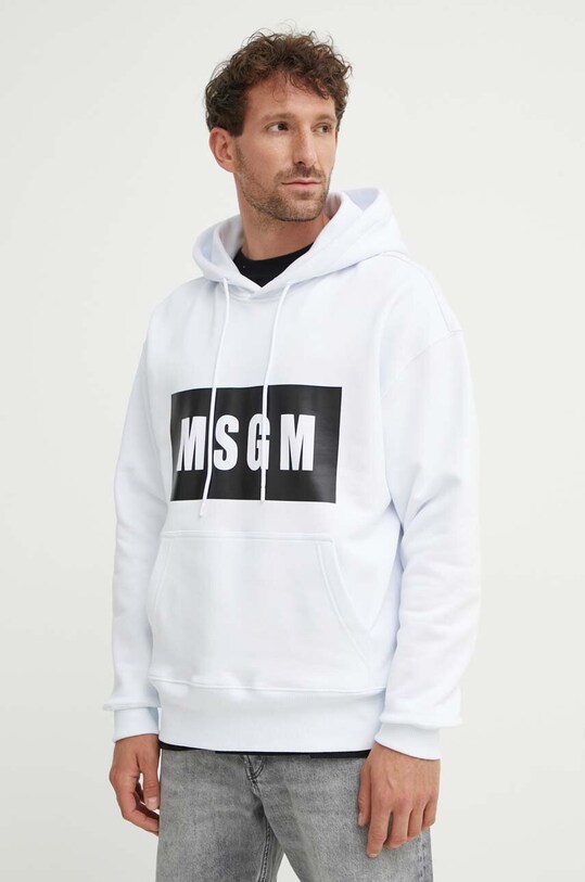 MSGM felpa in cotone con bianco 2000MM525.200001