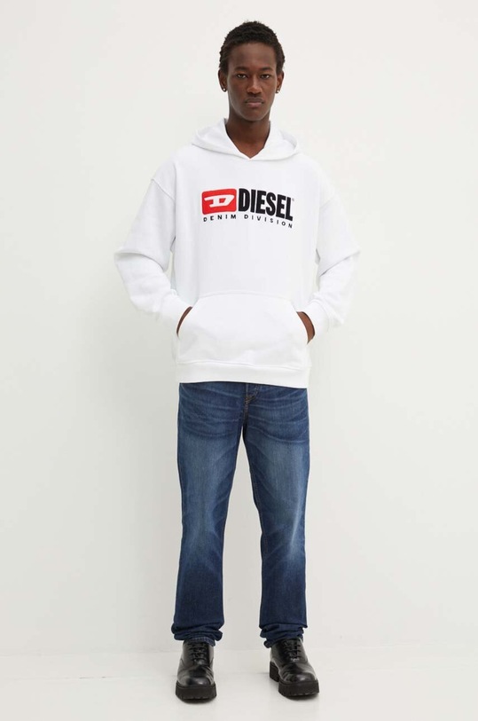 Diesel bluza bawełniana S-BOXT-HOOD-DIV A14945.0GEAD biały AA00