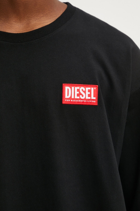 Хлопковый лонгслив Diesel T-BOXT-LS-LAB A14948.0NIAR чёрный