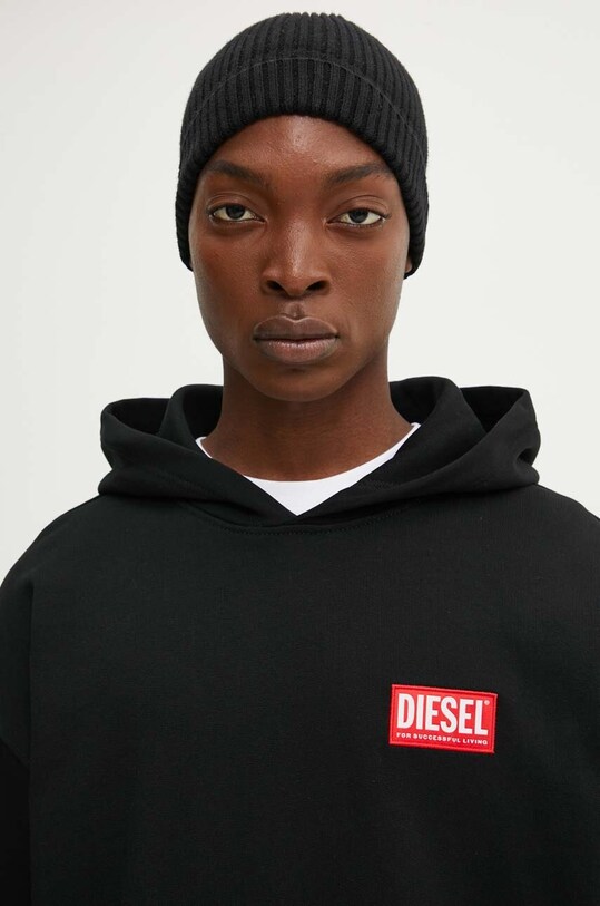 Хлопковая кофта Diesel S-BOXT-HOOD-LAB чёрный A14949.0ILAC