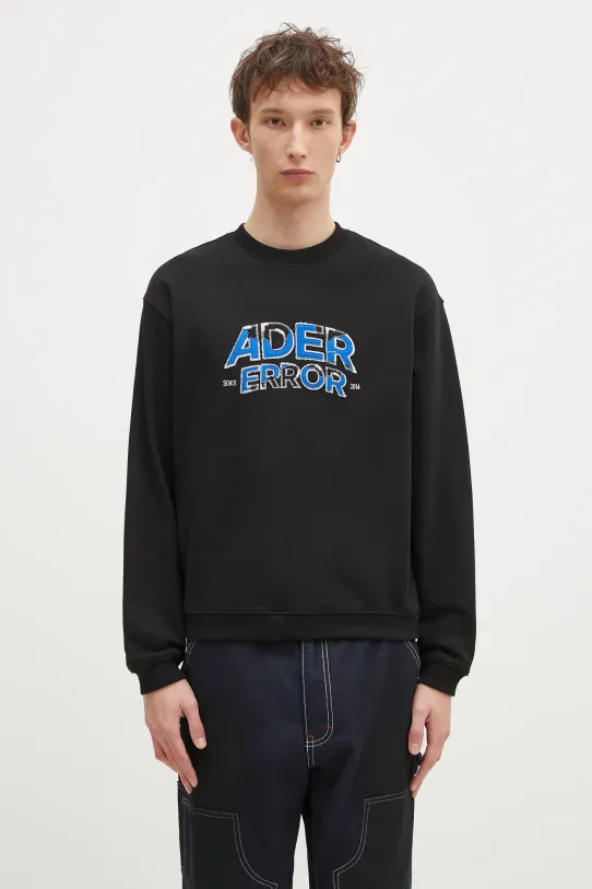 Ader Error bluza bawełniana bawełna czarny BN25FYSW0101BK