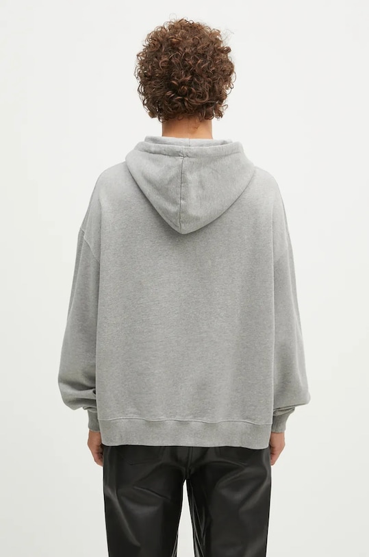Abbigliamento 1017 ALYX 9SM felpa in cotone Boxy Pullover Hoodie AAMSW0248FA01 grigio