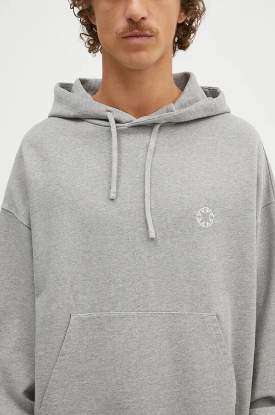 1017 ALYX 9SM felpa in cotone Boxy Pullover Hoodie grigio AAMSW0248FA01