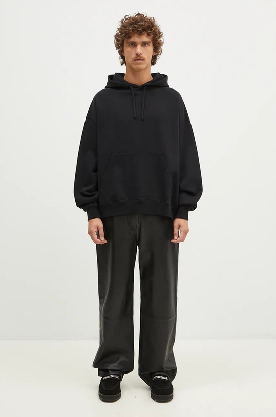 1017 ALYX 9SM cotton sweatshirt Boxy Pullover Hoodie AAMSW0248FA01 black