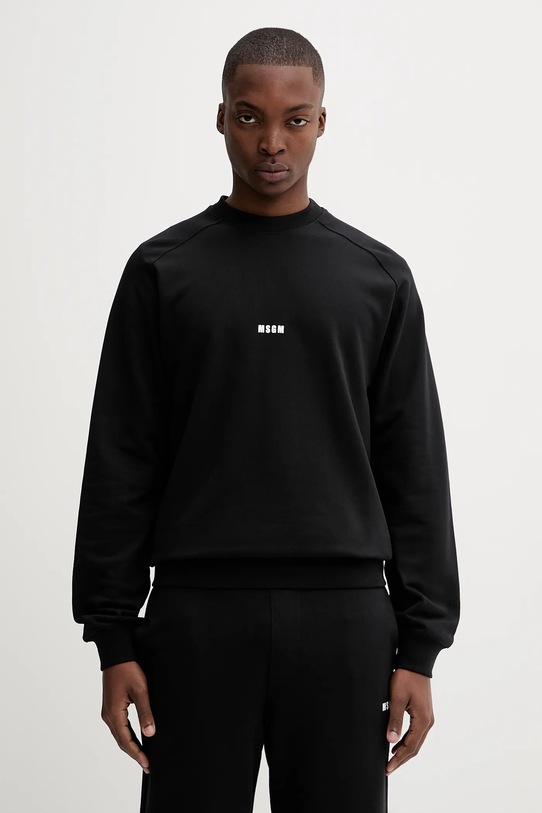 MSGM bluza bawełniana bawełna czarny 2000MM503.300000