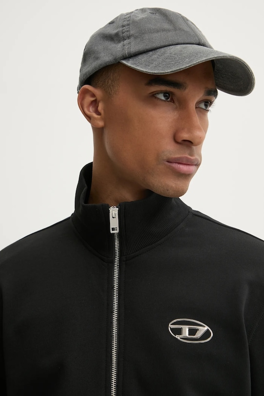 Mikina Diesel S-GINNI-ZIP-OD SWEAT-SHIRT čierna A11439.0BMBJ