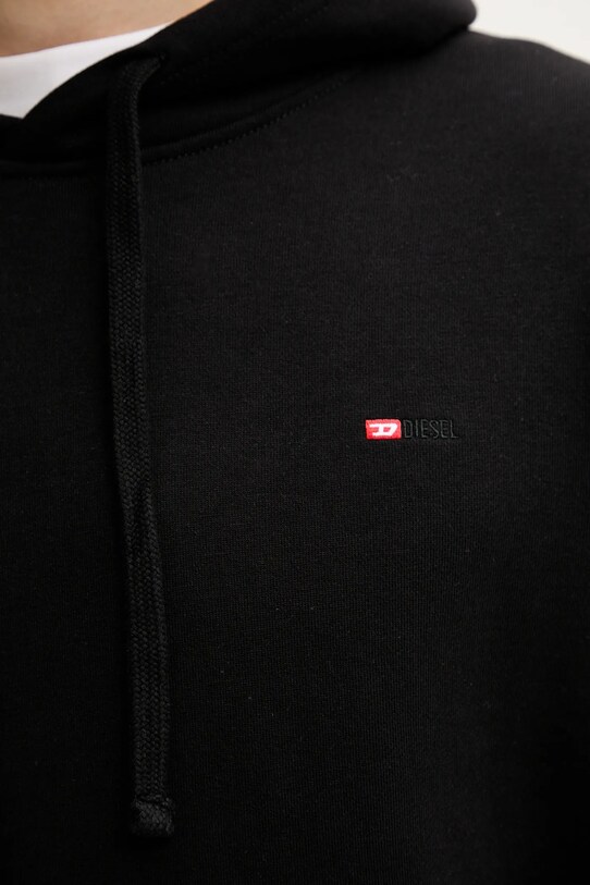 Mikina Diesel S-ROB-HOOD-MICRODIV SWEAT-SHIR A14941.0GRAC černá